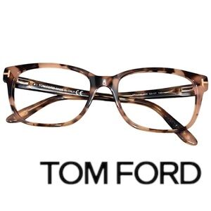 Tom Ford Brown and Pink Tortoise Eyeglasses